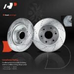 A-PremiumĀ® Front & Rear Drilled Rotors & Ceramic Brake Pads - Image 7