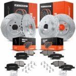 A-Premium® Front & Rear Drilled Rotors & Ceramic Brake Pads