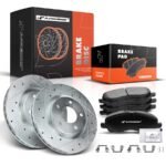 A-Premium® Front Drilled Rotors & Ceramic Brake Pads