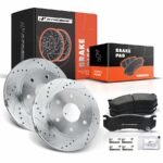 A-Premium® Front Drilled Rotors & Ceramic Brake Pads