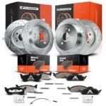 A-PremiumĀ® Front & Rear Drilled Rotors & Ceramic Brake Pads - Image 2