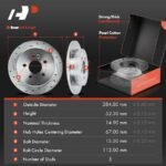 A-PremiumĀ® Front & Rear Drilled Rotors & Ceramic Brake Pads - Image 4