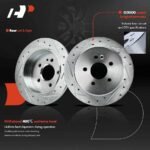 A-PremiumĀ® Front & Rear Drilled Rotors & Ceramic Brake Pads - Image 8
