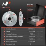 A-PremiumĀ® Front & Rear Drilled Rotors & Ceramic Brake Pads - Image 4