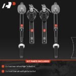 A-Premium® 4 Pcs Front Inner & Outer Steering Tie Rod End - Image 3