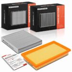 A-Premium® 2 Pcs Engine & Activated Carbon Cabin Air Filter
