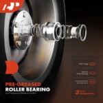 A-Premium® ? Wheel Bearing and Hub Assembly Kit Rear Driver & Passenger - Image 2