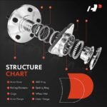 A-PremiumĀ® 2x Front Wheel Bearing & Hub Assembly with ABS Sensor - Image 2