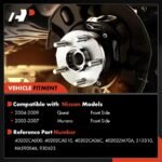A-PremiumĀ® 2x Front Wheel Bearing & Hub Assembly - Image 2