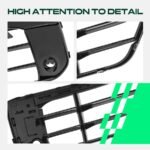 YHT Auto® Driver Bumper Grille with Park Distance Control Sensor Holes - Image 9