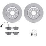 R1 Concepts® Rear Brake Disc and Pad Kit, Coated, Plain Surface, 300 mm, Ceramic, R1 GEO-Carbon Rotors with Ceramic Pads Series - Image 2