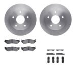 R1 Concepts® Front Brake Disc and Pad Kit, Plain Surface, 330 mm, Ceramic, 4WD, R1 eLINE Silver Rotors with Ceramic Pads Series - Image 2