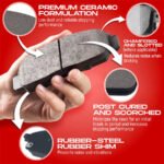 R1 Concepts® Front and Rear Brake Disc and Pad Kit, Plain Surface, 356 mm, Ceramic, R1 eLINE Silver Rotors with Ceramic Pads Series - Image 2