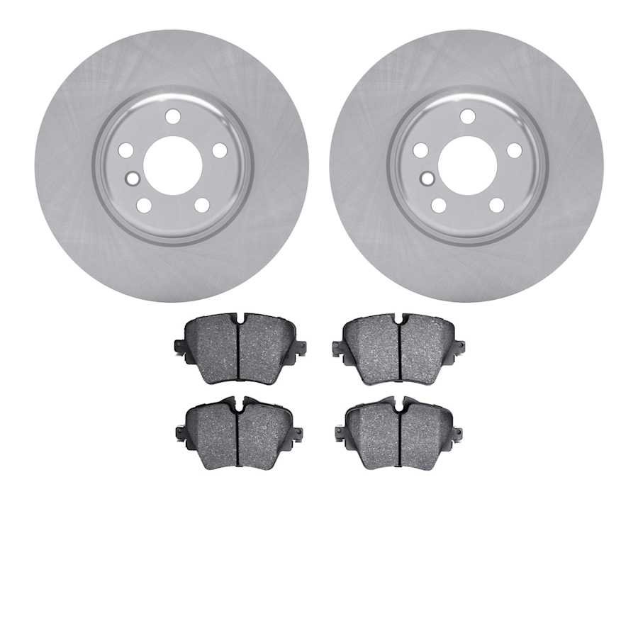r1wfwn131008_1.jpg R1 Concepts® Front Brake Disc and Pad Kit, Plain Surface, 330 mm, Ceramic, R1 eLINE Silver Rotors with Ceramic Pads Series - Image 1