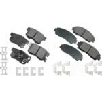 Akebono® Front and Rear Ceramic Brake Pad Set
