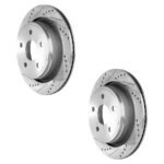 JC Whitney® Rear Brake Disc, Cross-drilled and Slotted, Vented, 5 Lugs, 352.04 mm
