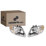 Replacement Driver and Passenger Side Headlights, with Bulbs, Halogen, 113.3 in. Short Wheelbase, without turn signal light Bulbs - Image 8