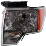 Replacement Driver and Passenger Side Headlights, with Bulbs, Halogen, with Chrome Trim - Image 2