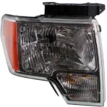 Replacement Driver and Passenger Side Headlights, with Bulbs, Halogen, with Chrome Trim - Image 3