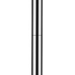 AONEZ Compact Toilet Brush & Holder, Stainless Steel Handle, Space Saving for Storage, Deep Cleaning, Drip-Proof, Easy to Assemble, Nylon Bristles, White & Grey
