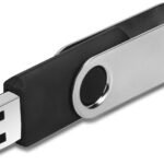 Swivel Design 16GB USB Flash Drive with Keychain, USB 2.0 Portable Thumb Drive Memory Stick, FAT32 Format Flashdrive for Data Storage, Photos, Music, Files (Black, 16 GB)