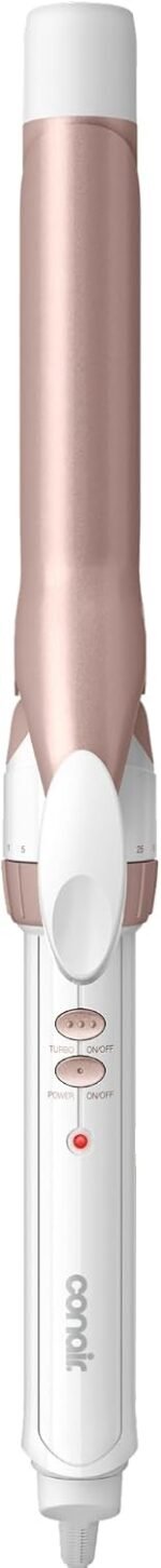 Conair Curling Iron, Double Ceramic, 1-in. Barrel, White/Rose Gold