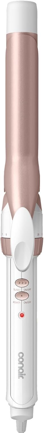 519GAdNOdBL._AC_SL1500_ Conair Curling Iron, Double Ceramic, 1-in. Barrel, White/Rose Gold - Image 1