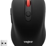 wegear USB Wireless Mouse for Laptop PC Mac, 2.4GHz Cordless Mouse-Black