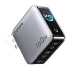 UGREEN Nexode Pro Charger, 160W GaN 5-Port Fast USB C Wall Charger Block, Type-C Charging with Smart Display & Touch Control Compatible for MacBook Pro/Air, iPhone 17/16 Series, iPad, Galaxy