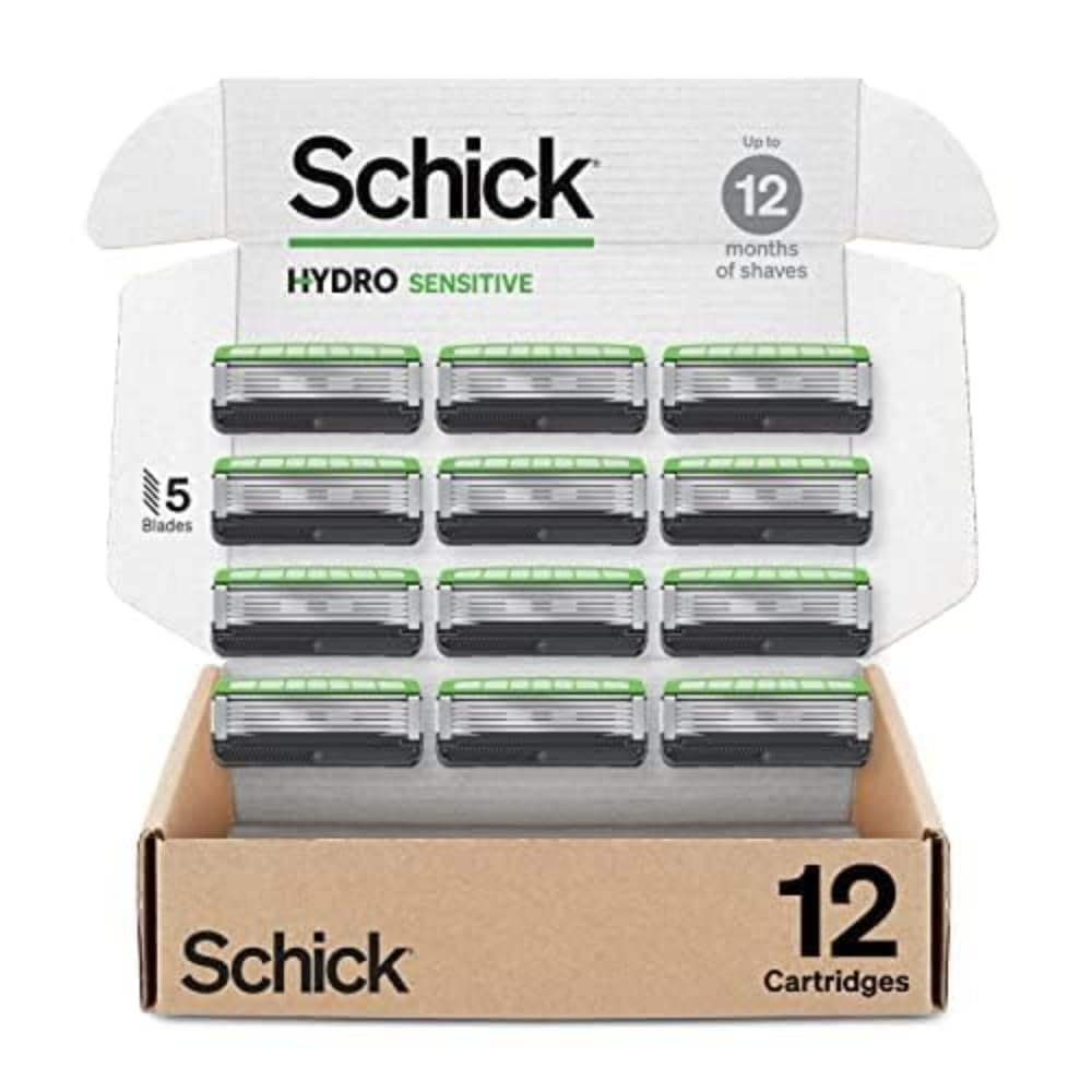 51QDir-UdtL._SL1000_ Schick Hydro Sensitive 5-Blade Razors for Men Refills, 12 ct - Image 1