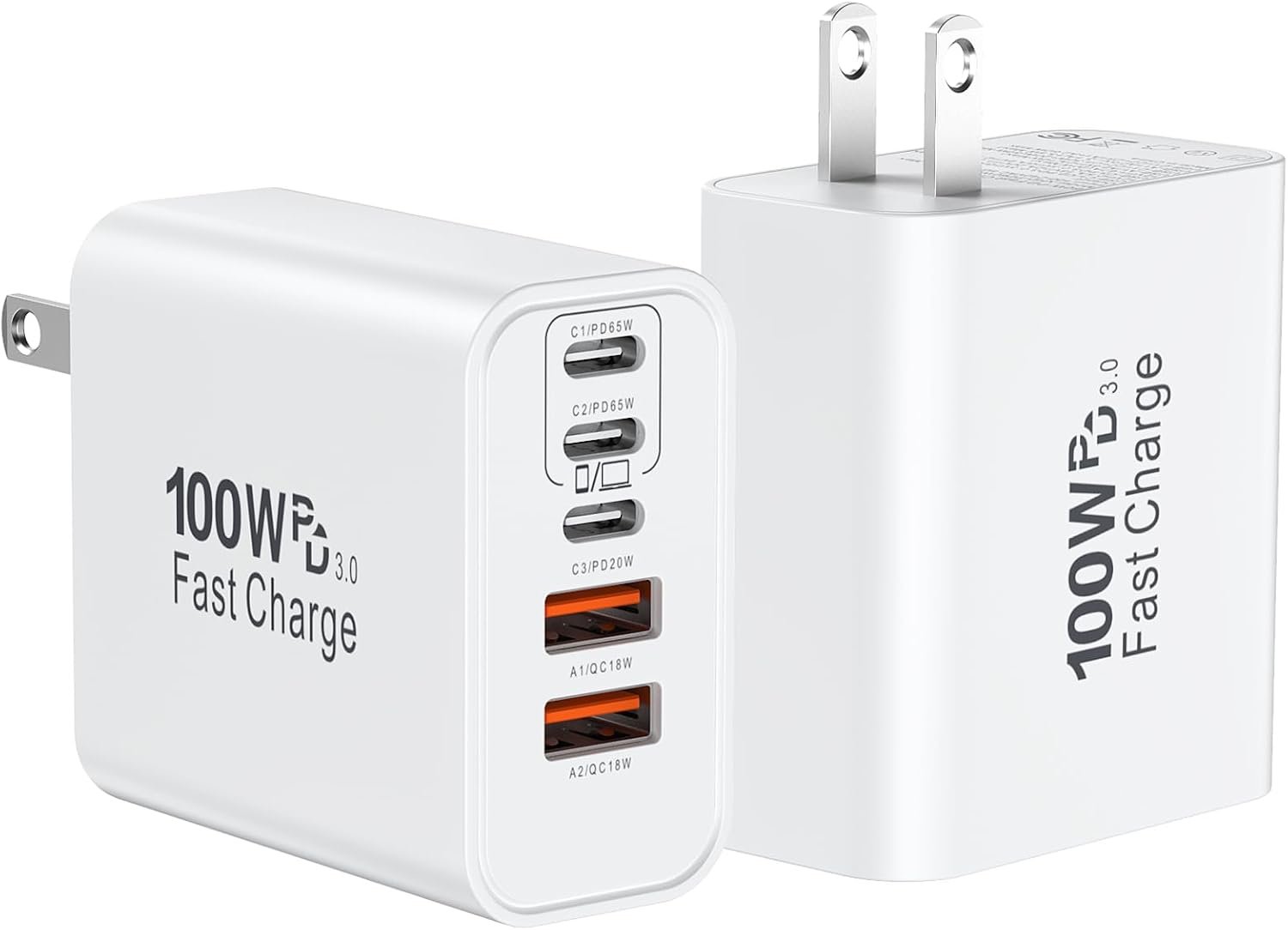 51nhfGV2D4L._AC_SL1500_ USB C Super Fast Charger Block, 100W USBC Charging Block Wall Plug Adapter - Image 1