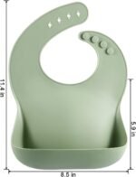 PandaEar Set of 3 Silicone Baby Bibs Waterproof, Soft, Unisex, 10-72 Months - Image 3