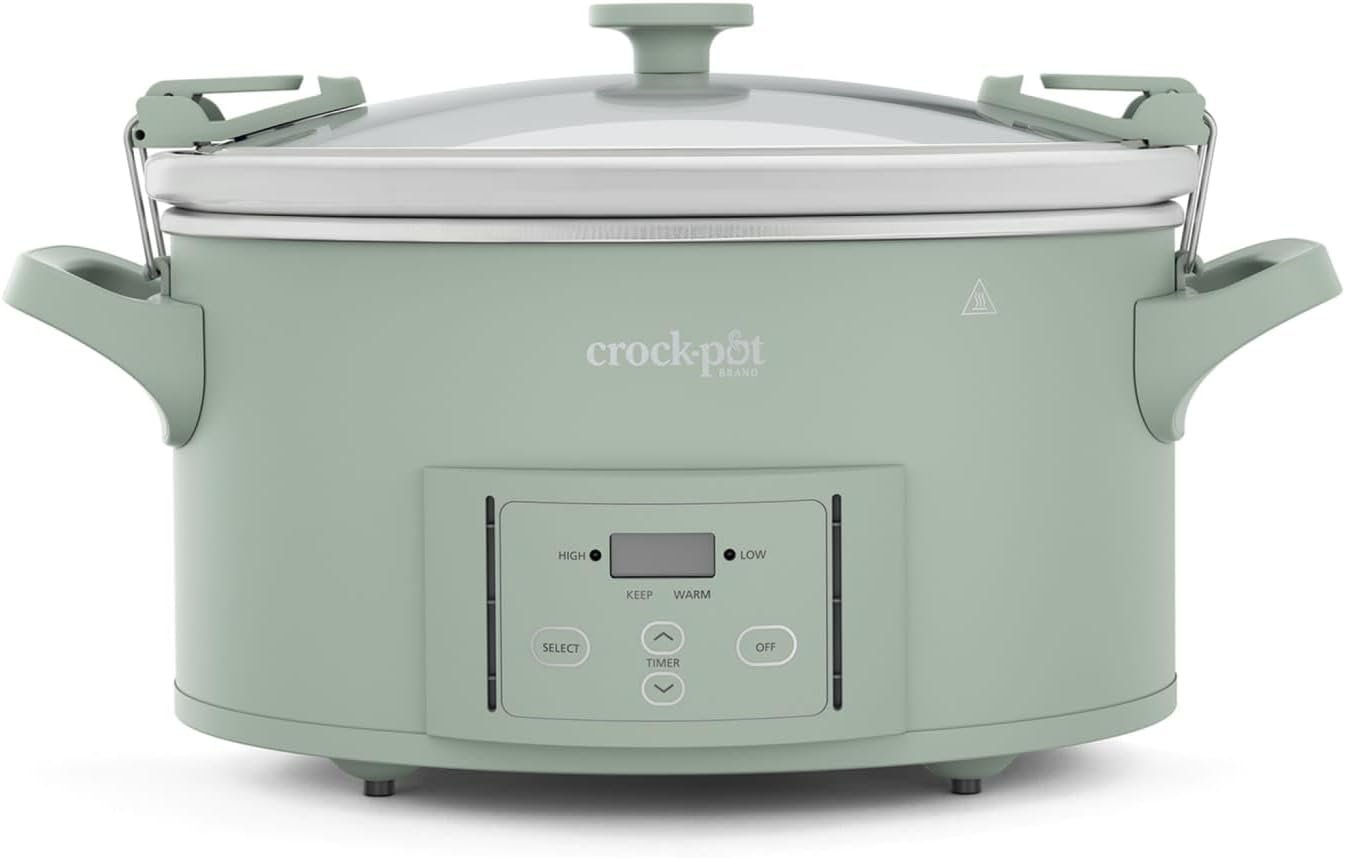 51ufPwkfzKL._AC_SL1500_ Crock-Pot® Design Series 7-Quart Programmable Slow Cooker, Desert Sage Green - Image 1