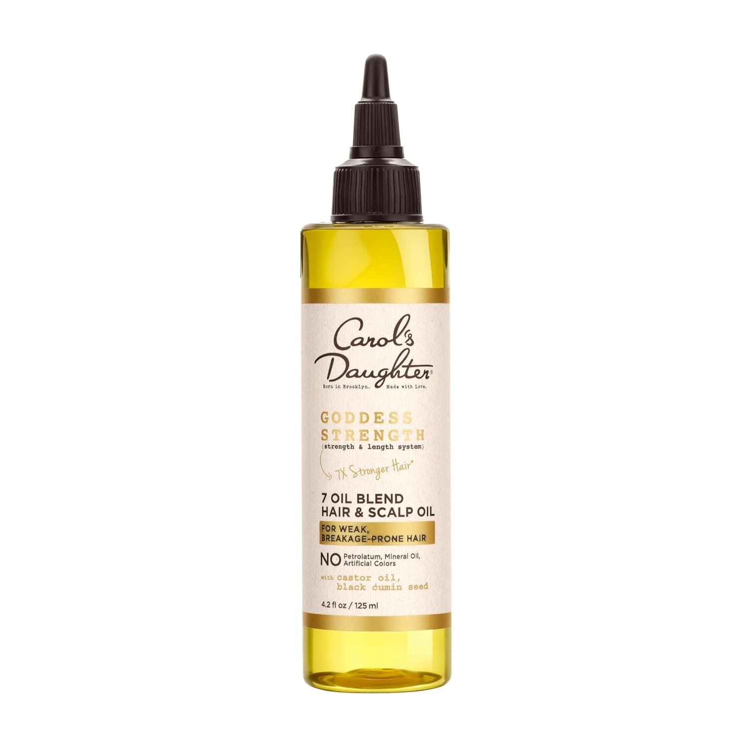 61-Q6OkEKpL._SL1500_ Carol's Daughter Goddess Strength 7 Oil Blend Scalp and Hair Oil for Waves, Coils and Curls, Hair Treatment with Castor Oil, 4.2 Fl Oz - Image 1