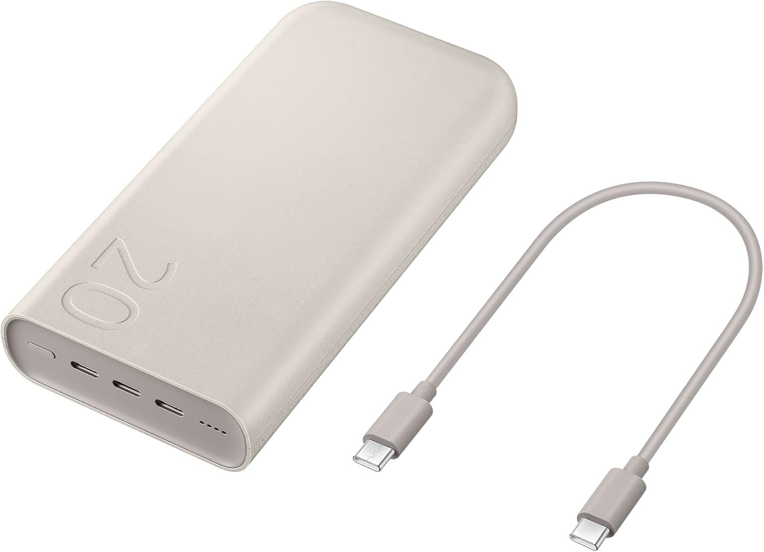 610SrBqOqLL._AC_SL1500_ Samsung Caricabatterie Portatile 20.000 mAh Power Bank Super Fast Charging 45W, 3 porte di ricarica USB-C, Beige - Image 1