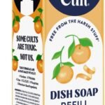 Cleancult Dish Soap Liquid Refill (32oz, 1 Pack) - Plant Based Cleaning Power - Dish Soap that Cuts Grease & Grime - Free of Harsh Chemicals - Uses 90% Less Plastic - Mandarin Peel