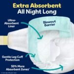 Pampers ZZZ Overnight Diapers, Size 7 (26-50 lbs), 36 Count, Nighttime Protection Disposable Baby Diaper - Image 3