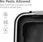 IRIS USA Airtight Pet Food Storage Rolling Container, 30 lb Capacity, Black - Image 4