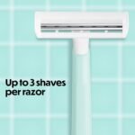 BIC Silky Touch Women's Disposable Razors, With 2 Blades, Pretty Pastel Razor Handles, 10 Count Pack of Shaving Razors - Image 5