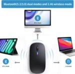 Afaartcci Rechargeable Wireless Mouse, Silent Bluetooth Mouse (Black) - Image 4