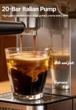 Arecovas Espresso Machine, 20 Bar Pressure, Touch Screen, Milk Frother - Image 2
