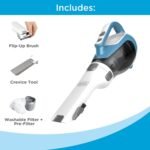 BLACK+DECKER dustbuster AdvancedClean Handheld Vacuum Cordless, Compact Home and Car Vacuum with Crevice Tool, Rotating Nozzle and Charging Station, Large Dust Bowl (CHV1410L) - Image 2