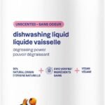 ATTITUDE Unscented Dish Soap, EWG Verified, Fragrance Free, 33.8 fl oz