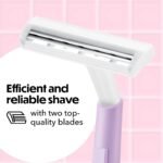 BIC Silky Touch Women's Disposable Razors, With 2 Blades, Pretty Pastel Razor Handles, 10 Count Pack of Shaving Razors - Image 2