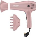 Conair Hair Dryer with Diffuser & Concentrator, 1875W, Matte Light Pink