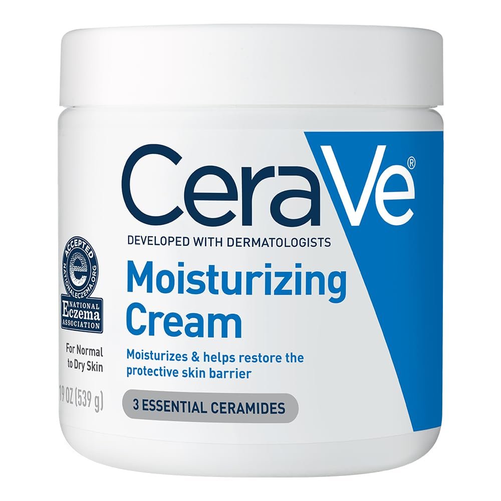 61EidjXUBrL._SL1000_ CeraVe Moisturizing Cream, Face & Body Moisturizer for Dry Skin, 19oz - Image 1