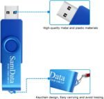 SamData 32GB USB Flash Drives 2 Pack 32GB Thumb Drives Memory Stick Jump Drive with LED Light for Storage and Backup (2 Colors: Black Blue) - Image 4