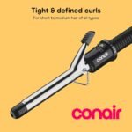 Conair Curling Iron​, Short to Medium Hair, 3/4-in. Barrel, Black/Silver - Image 2