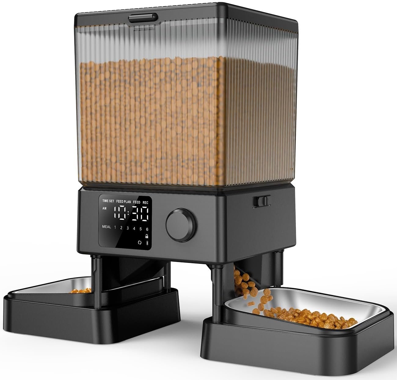 61GGQluO1XL._AC_SL1300_ oneisall Automatic Cat Feeder for 2 Cats Pets, Timed Cat Food Dispenser - Image 1
