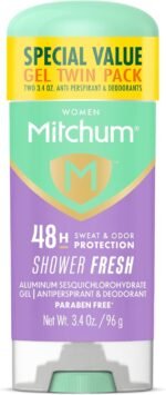 Mitchum Women's Antiperspirant Deodorant Gel, Shower Fresh, 2 pack - Image 4